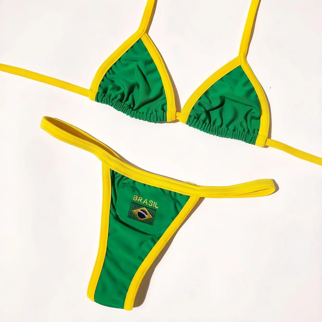 🇧🇷 Bikini BRASIL VIBES – Coupe string sexy et coloris emblématiques