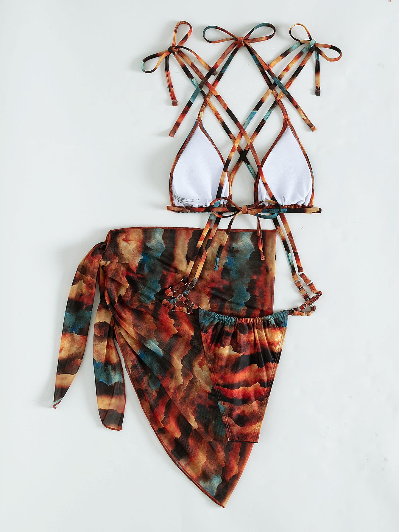 Ensemble Bikini 3 Pièces “Sunset Éclat”