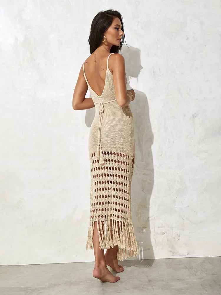 robe bohème beige