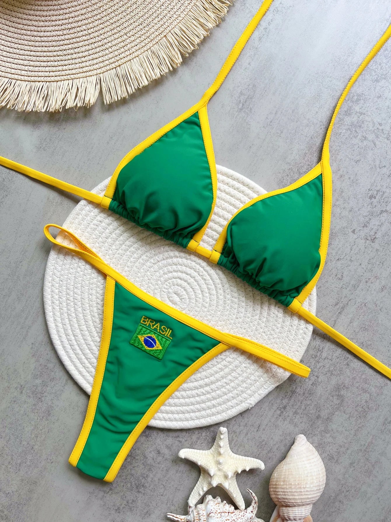 🇧🇷 Bikini BRASIL VIBES – Coupe string sexy et coloris emblématiques