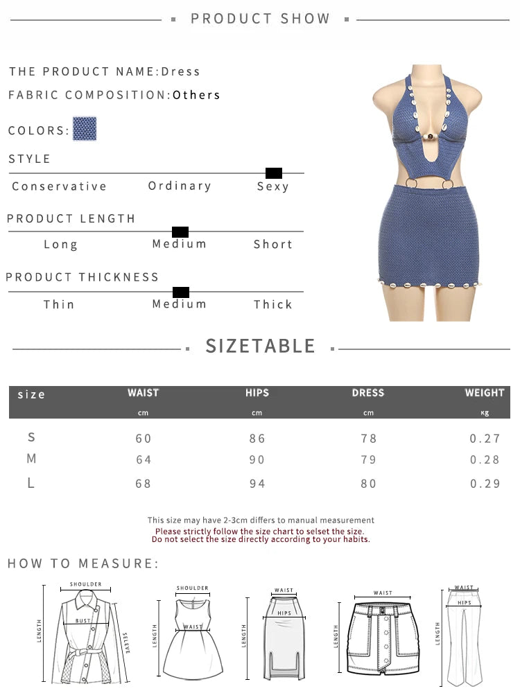 Ensemble crochet “Bleu Océan” – Look Bohème Chic avec détails coquillages