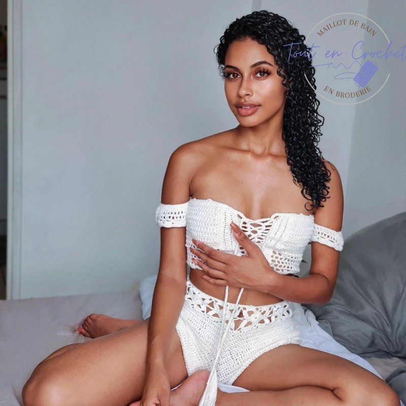 ⎨MEILLEUR VENTE⎬Ensemble en Crochet Thaïs⎮Ensemble deux pièces pour femme en crochet - Tout-en-Crochet