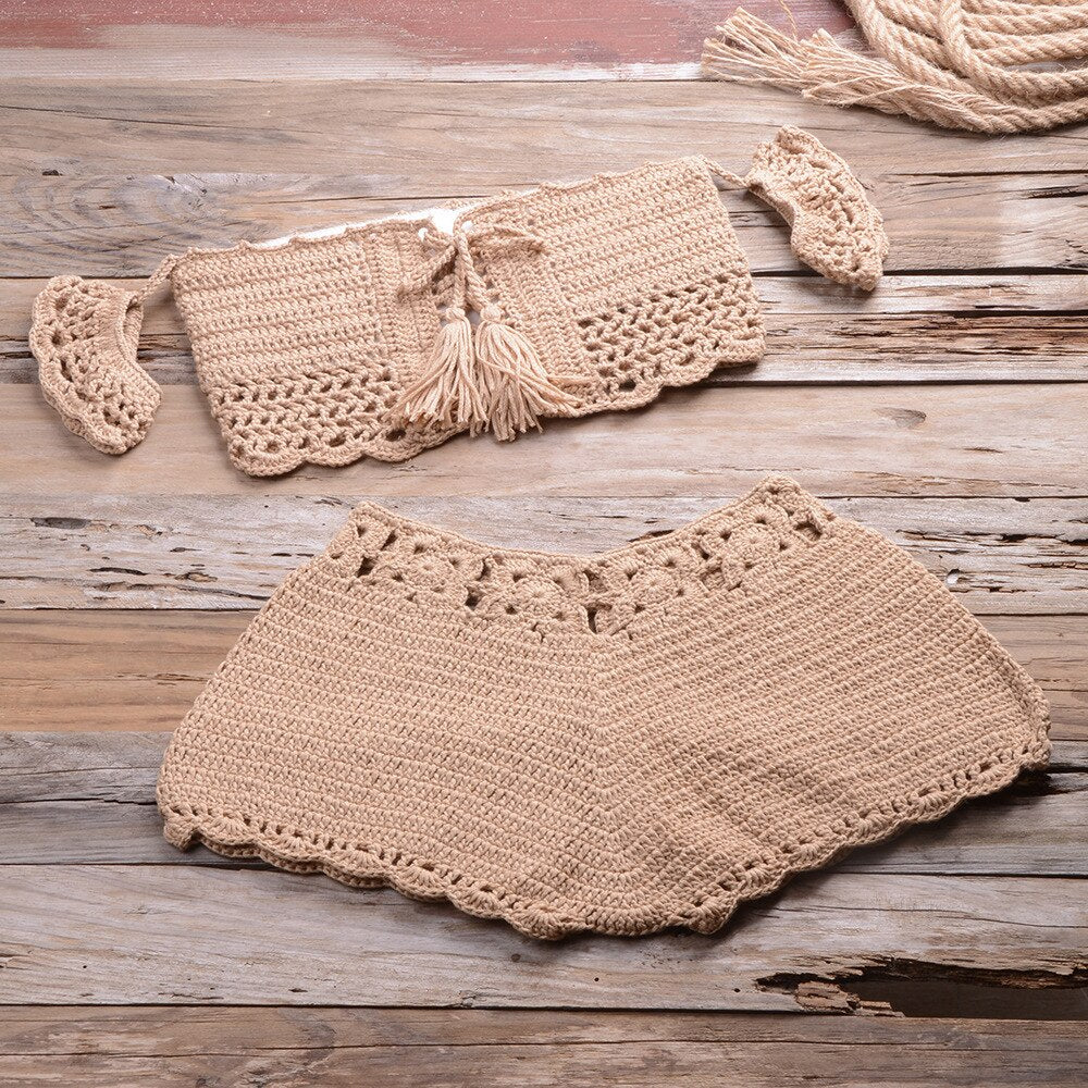 ⎨MEILLEUR VENTE⎬Ensemble en Crochet Thaïs⎮Ensemble deux pièces pour femme en crochet - Tout-en-Crochet