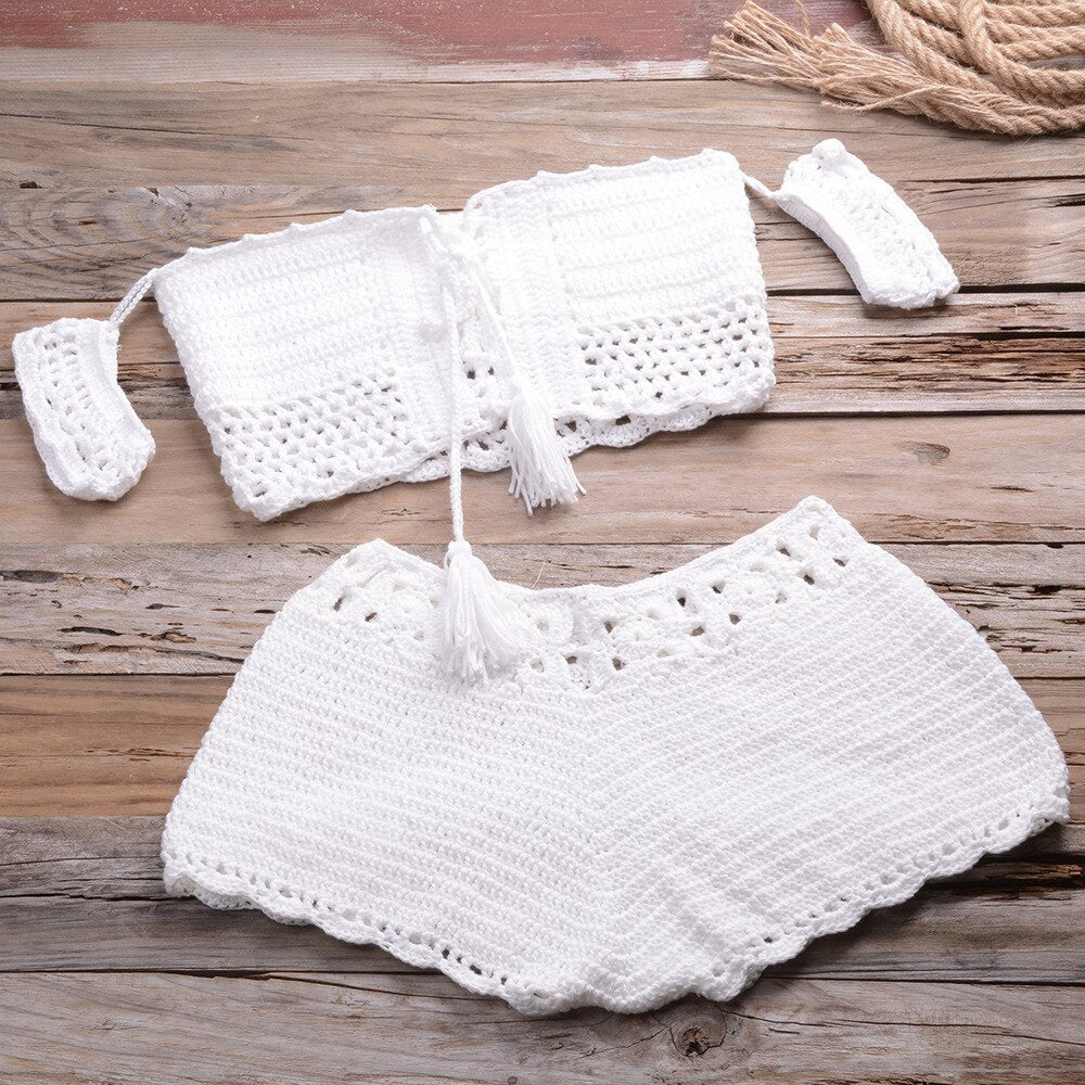 ⎨MEILLEUR VENTE⎬Ensemble en Crochet Thaïs⎮Ensemble deux pièces pour femme en crochet - Tout-en-Crochet