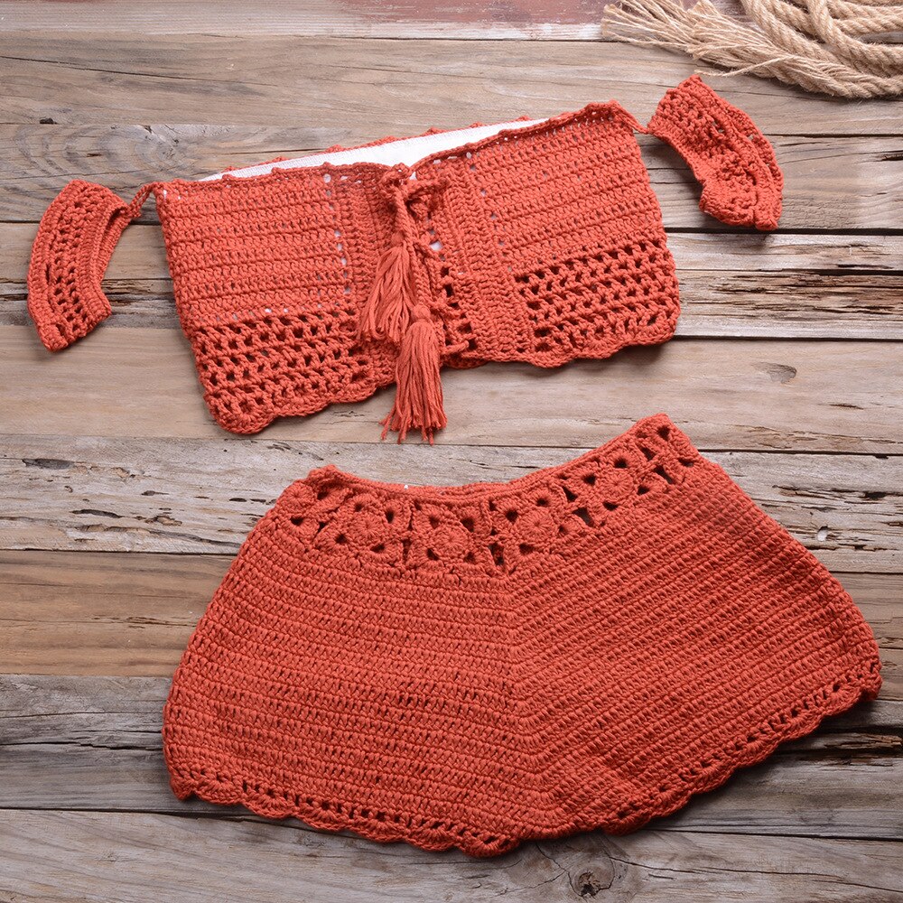 ⎨MEILLEUR VENTE⎬Ensemble en Crochet Thaïs⎮Ensemble deux pièces pour femme en crochet - Tout-en-Crochet