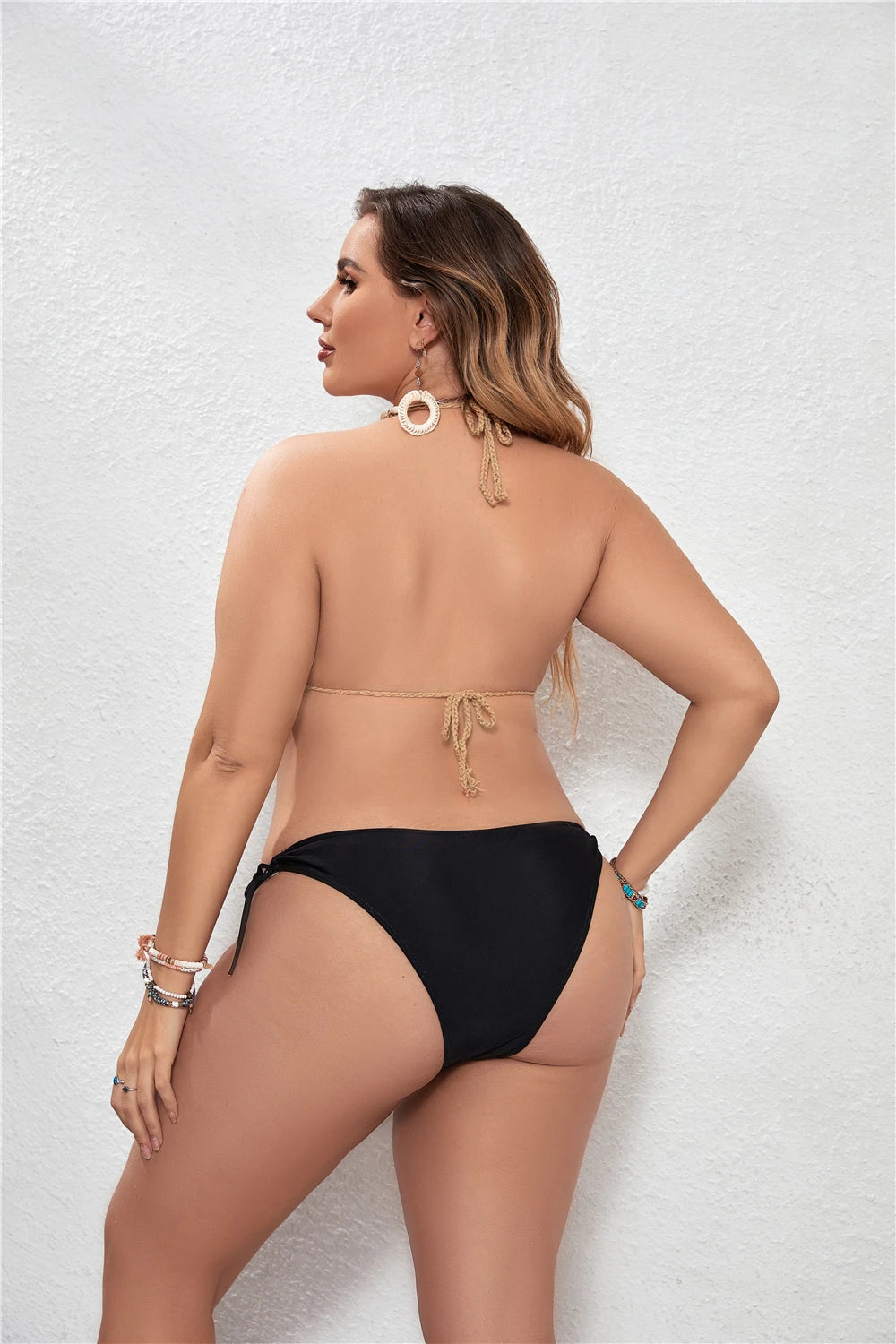 Haut de Bikini Crochet Bohème avec Franges – Tailles L à XXL