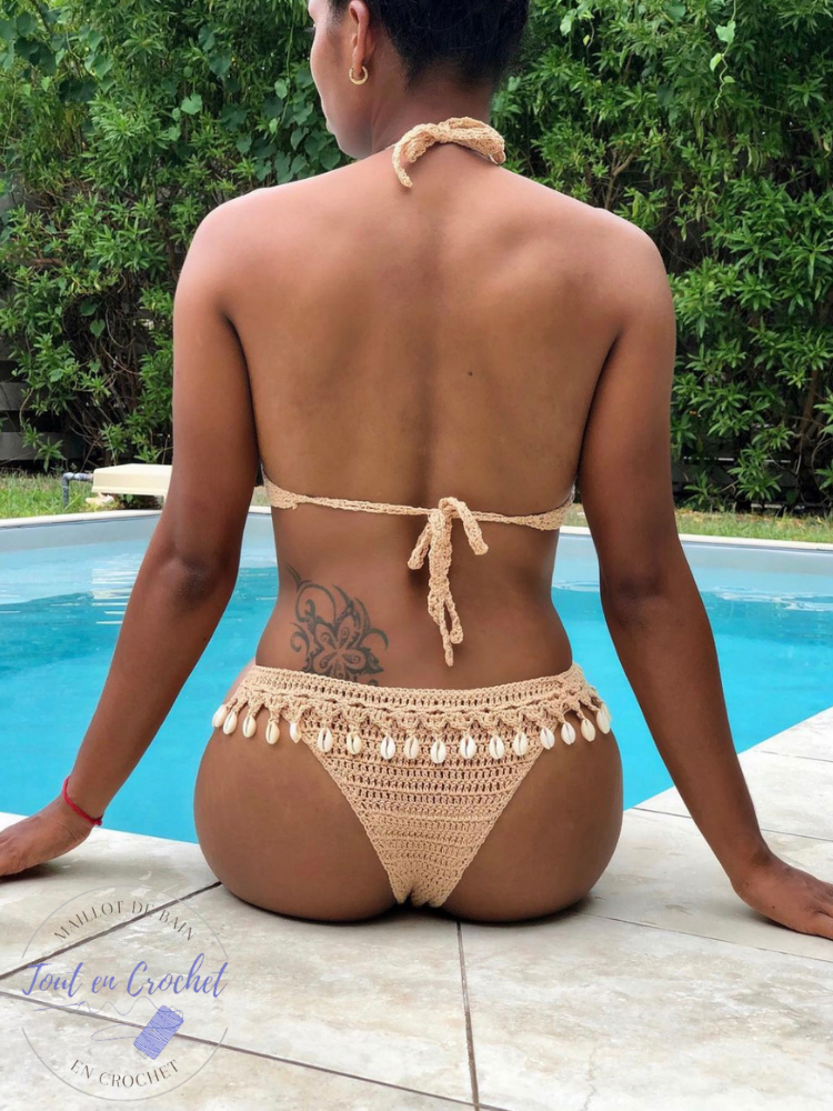 ⎨Plus que 5 en stock ⎬Maillot de bain en crochet coquillages - Tout-en-Crochet